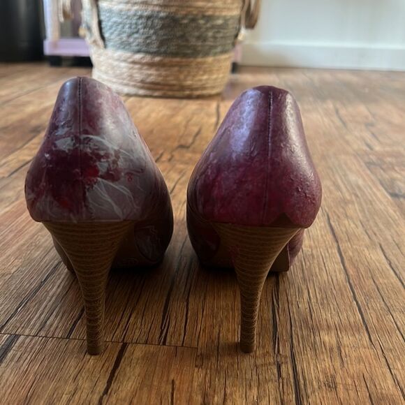 Size 6.5 Purple Blue White Mossimo Galaxy Hydro Dipped Stilettos - Picture 4 of 5